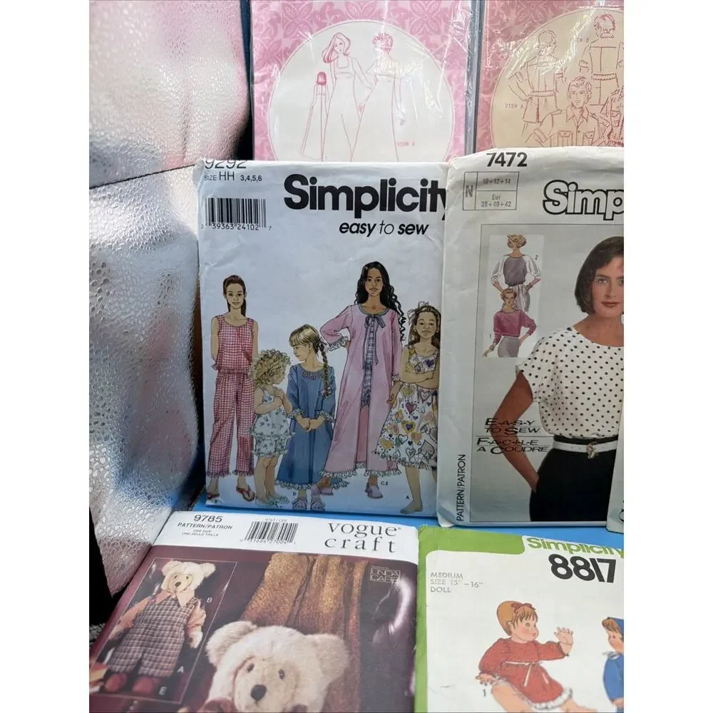 14 Vintage 1960'S /70/80s Sewing Patterns Dresses Blouses Kids Patterns & More